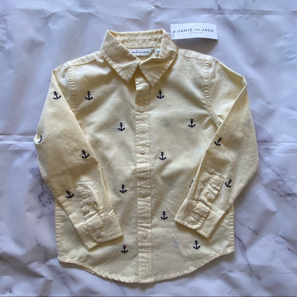 Janie & Jack Yellow Anchor Shirt